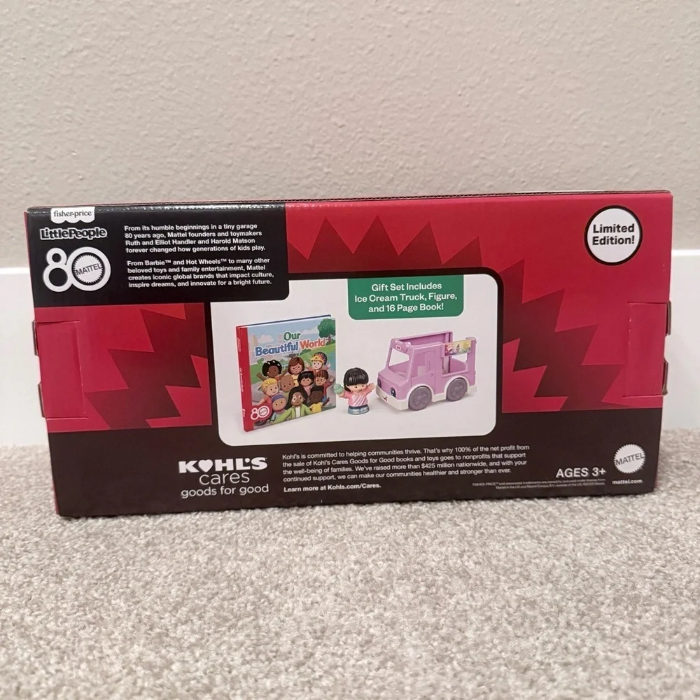 NWB Mattel Fisher Price Limited Edition Little people ice cream truck gift set